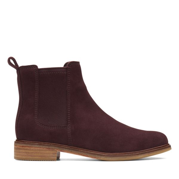Clarks Womens Clarkdale Arlo Ankle Boots Burgundy | CA-2489576